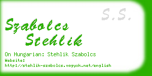 szabolcs stehlik business card
